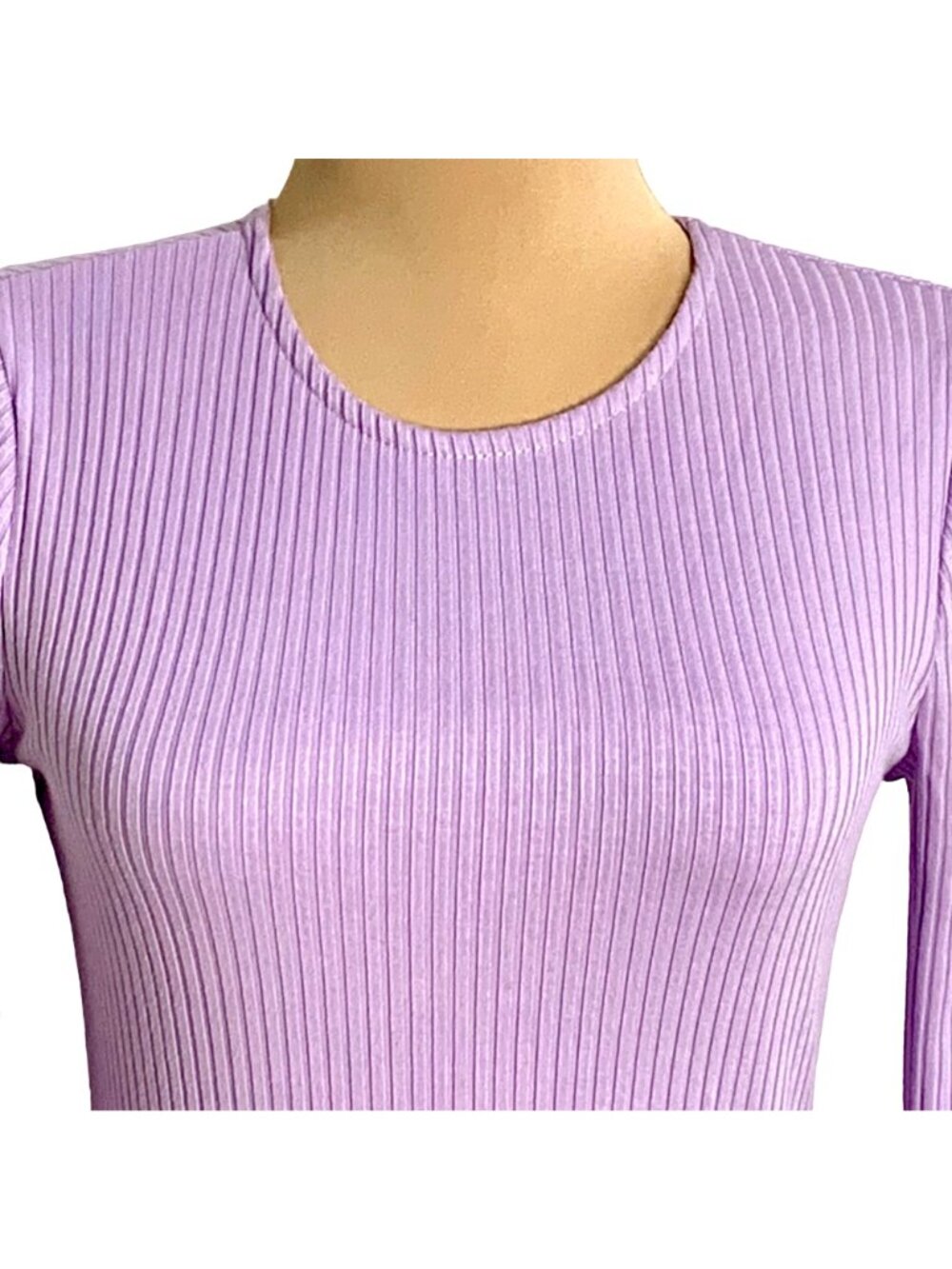 Urban Outfitters Lilac Skater Fairy Coquette Dress S Ribbed Flare Sleeve A-line - Picture 3 of 11